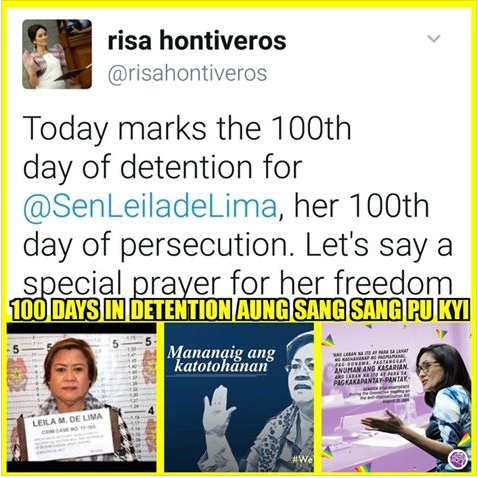 nashdgr8's tweet photo. ang nagpalago ng druga sa buong pilipinas queen saba in her 100th days n jail! kita mo si RISA super blind sa talamak n druga #DDSPartyParty https://t.co/vaCgXVeQ1A