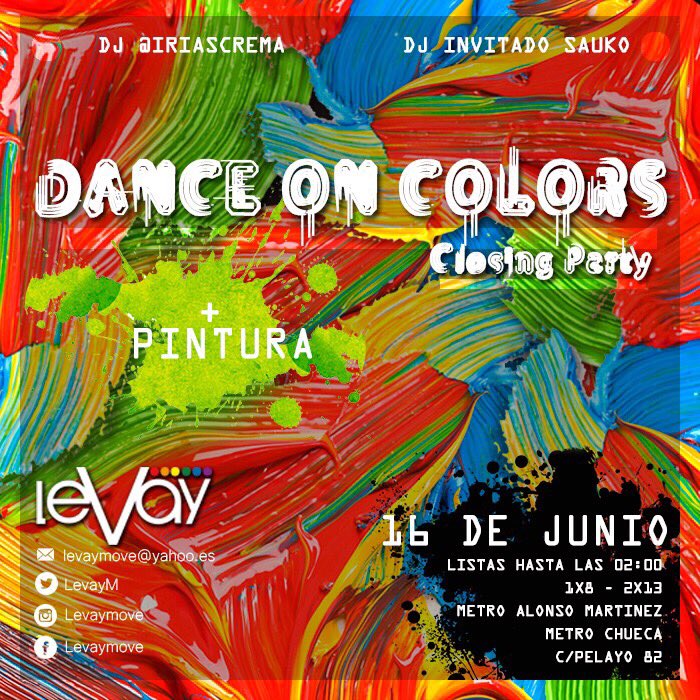 LevayM's tweet photo. Volvemos el 16 de JUNIO con nuestra FIESTA ESTRELLA!!!!
Prepárate para una noche de COLOR Y PINTURA!!! 2 EN 1!!!! Apúntatelo bien 🔜1️⃣6️⃣🗓🎉 https://t.co/vWrdBDErU7