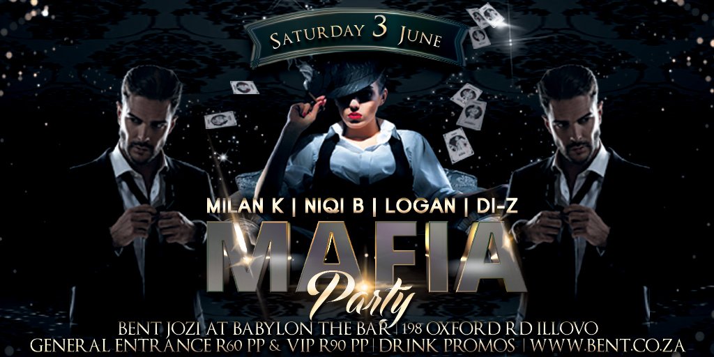 Join the 'family' for the <a href="/BENTJozi/">BENT Jozi</a> mafia party TONIGHT (3 June) at Babylon The Bar Illovo ;-) #gay #lesbian #gayfriendly