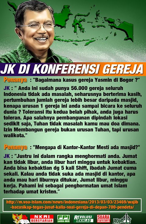 JK di Konferensi Gereja, Alhamdulillah masih ada sososk seperti ini di Rezim Jokowi