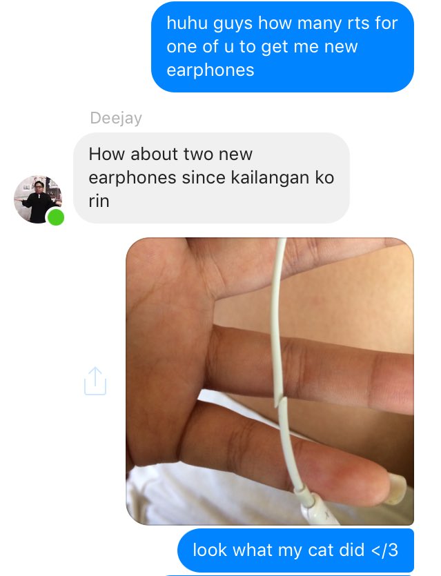 EV1LHAG's tweet photo. guys please help i need 666 rts in 2 days to get new earphones because my friends are satanists https://t.co/MQJheUQ8Nq