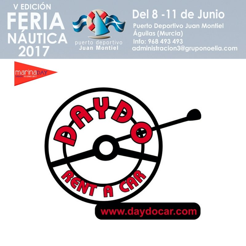 PtoDJuanMontiel's tweet photo. #DaydoRentACar nos acompañará Del 8 al 11 de junio en #VFeriaNáutica #MarinaDay2017 > #PuertoDeportivoJuanMontiel #Águilas ¿te apuntas? https://t.co/qlv1UQHWC0