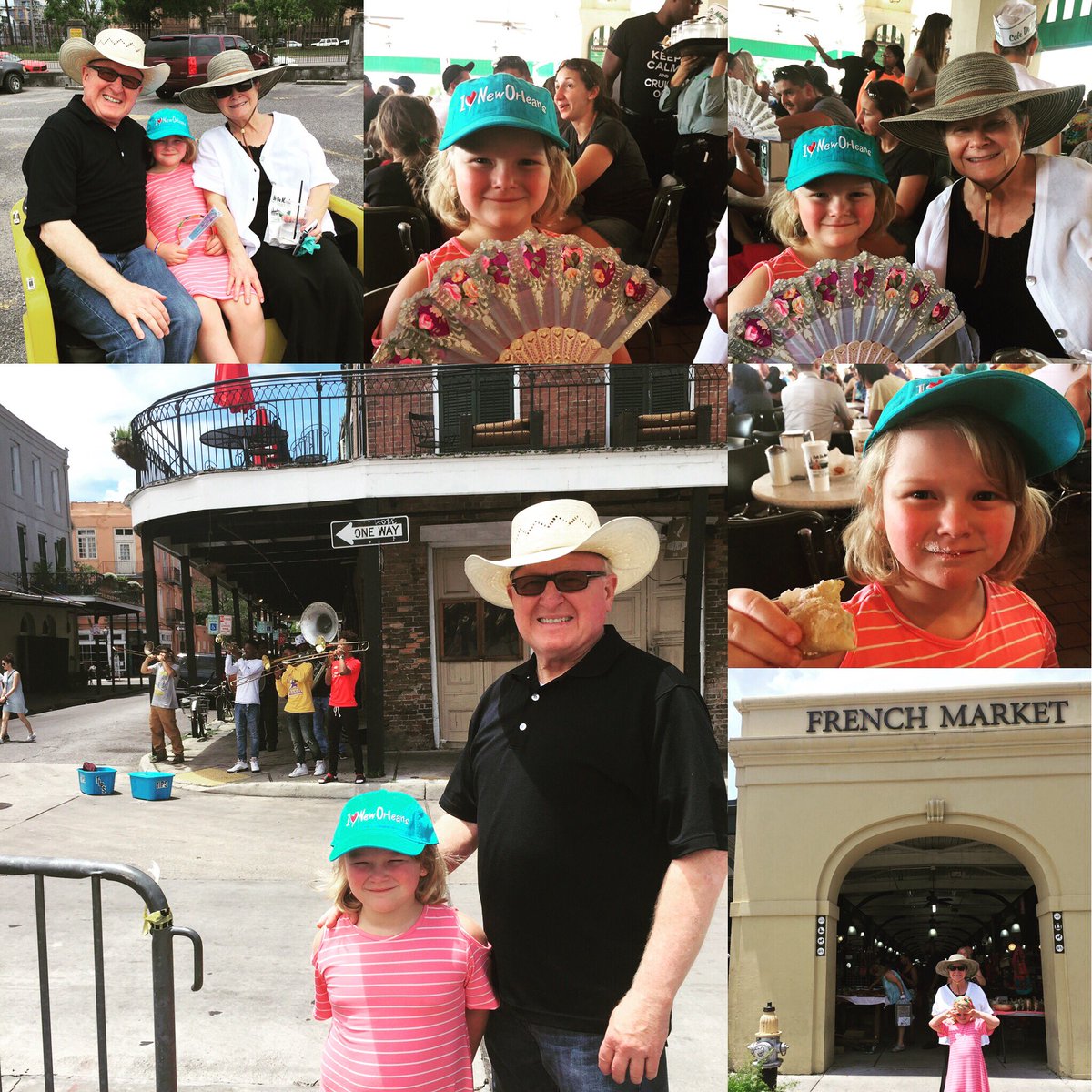 wmarkfoster's tweet photo. Celebrating the birthday girl's 7th bday. 
#frenchmarket
#frenchquarter
#frenchquarterband
#cafedumonde
#beniets
#bicycletaxi
#NOLA https://t.co/rjJlXh6yEb