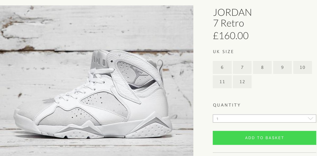 jordan 7 pure platinum on feet