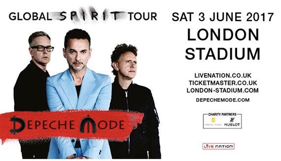 It's finally here...
Depeche Mode's biggest UK gig ever 03/06/2017 - Retweet &amp; share if you're a part of it #GlobalSpiritTour #DepecheMode