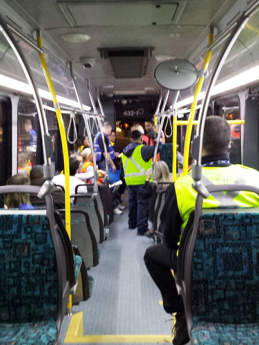 #YYZEmergEx THIS IS AN EXERCISE I think this is the last bus. Better than the standing room only ones...