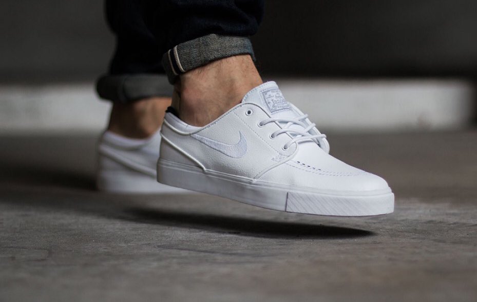 white leather janoski