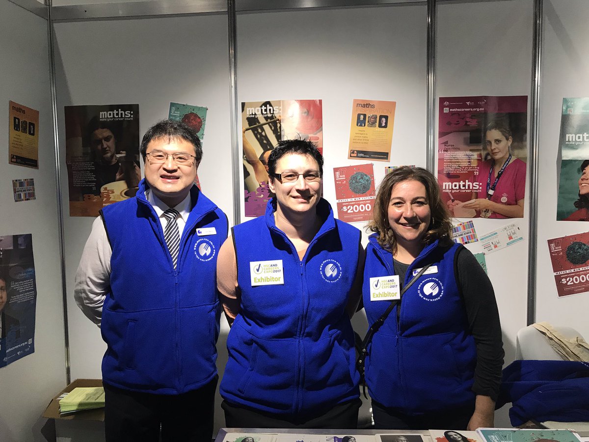 xqmeng's tweet photo. At 2017 HSC expo today promoting career as maths educator and sharing some strategies to avoid maths exam anxiety. @MathsNSW #mathcareer https://t.co/NtGqM0YFHu