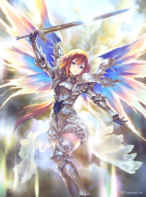セラフラピスを描かせていただきました。石化全部解けました シャイニングセラフ・ラピス/Cygames 