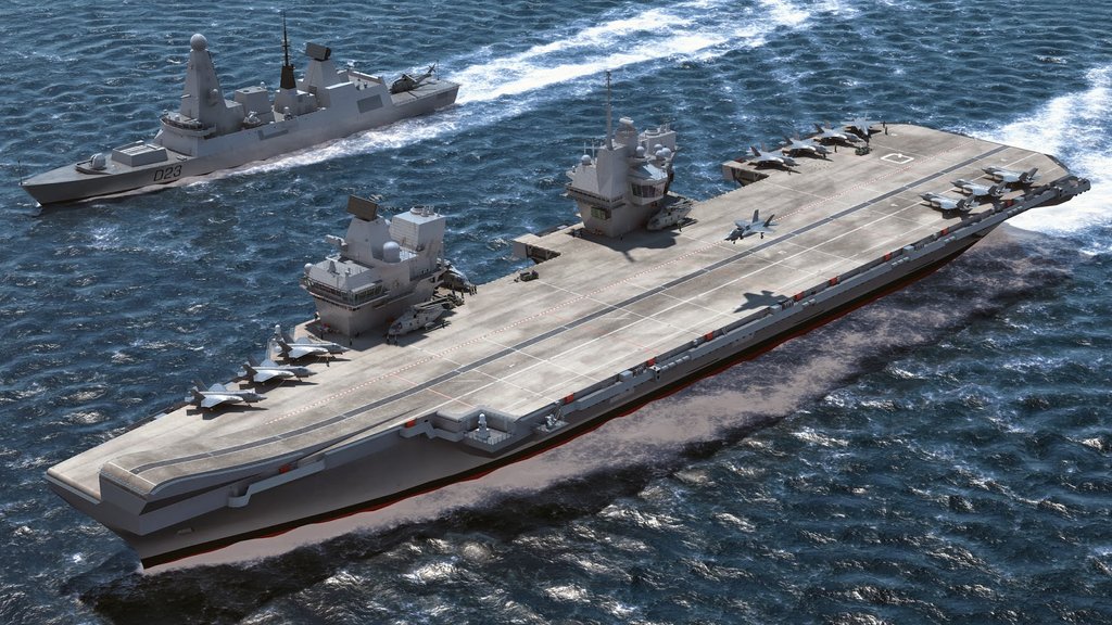 UKDefJournal's tweet photo. HMS Queen Elizabeth goes to sea for the first time next month. #SupercarrierSaturday https://t.co/9ioofc7Njm