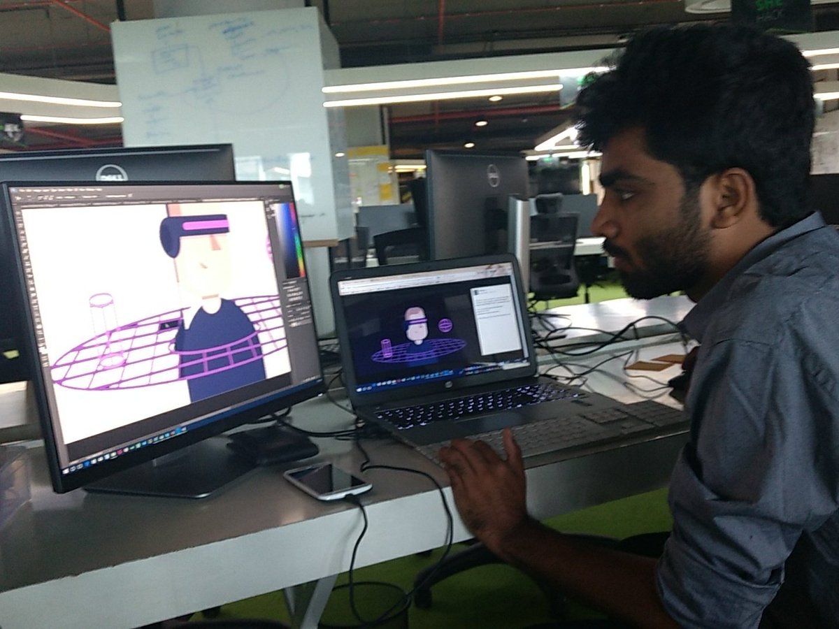 shreenathtewari's tweet photo. WebVR comes alive at #helloweb Curriculum Workshop. 
@MozLearn @dun3buggi3 @arkodyutisaha https://t.co/1XJJ50nzwj