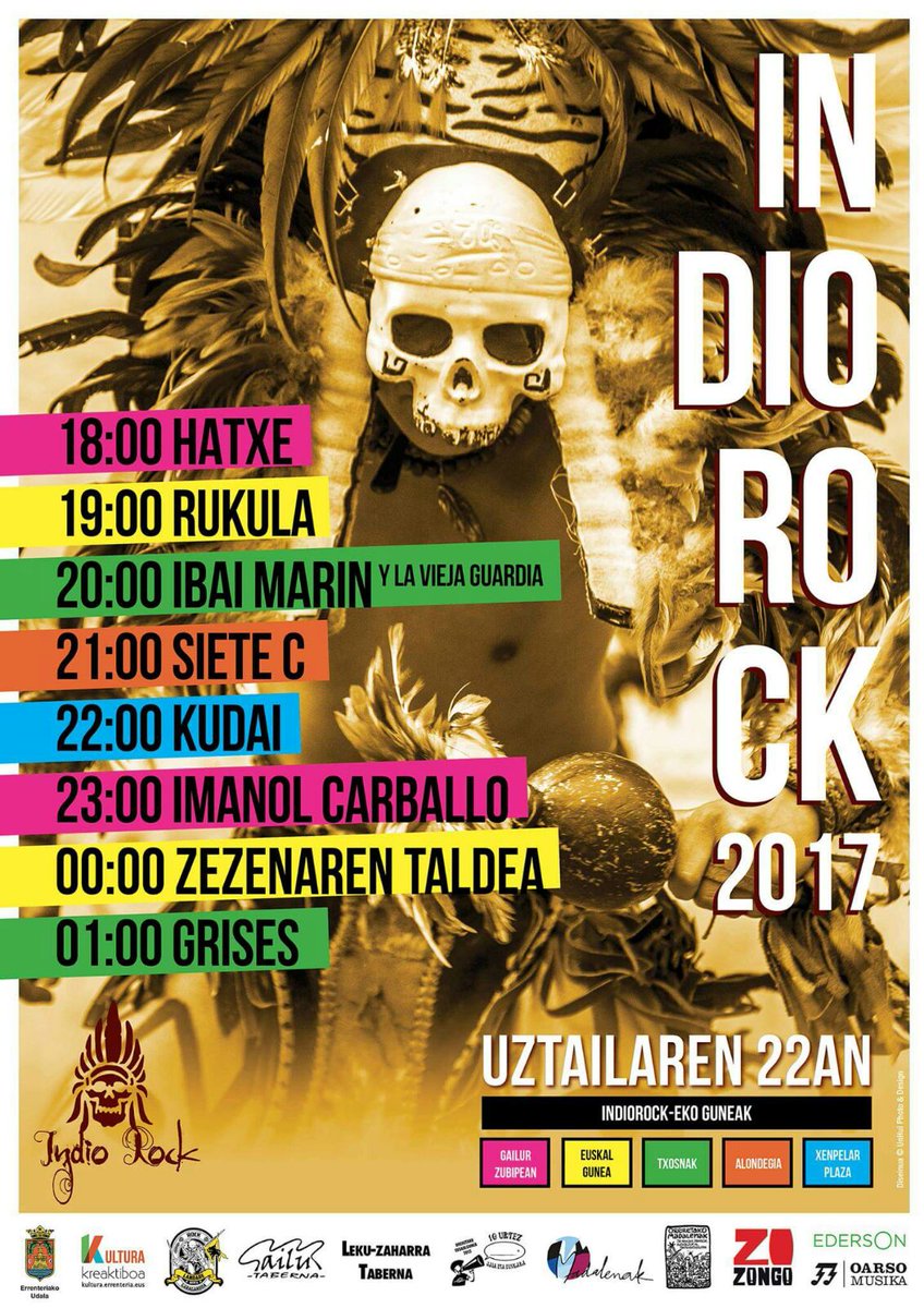 guadianak's tweet photo. Madalena egunean egiten den musika jaialdi alternatiboa, #INDIOROCK , aurtengo 6. edizioa.
Zabaltzen lagundu mesedez! https://t.co/qW7ozm31fI