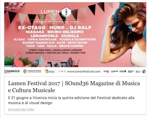 Stai cercando un festival dedicato alla musica e al #visualdesign? Guarda il <a href="/lumenfestival/">Lumen festival</a> bit.ly/2sAdNjA
