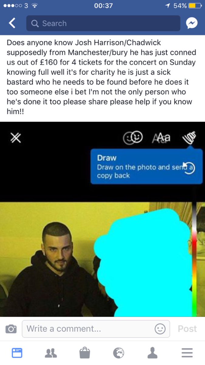 livtaylorxox's tweet photo. Can not believe josh Chadwick is trying to use my name to scam people for this charity concert , feel physically sick lowest of the low!!!! https://t.co/GfXSa6MPD5
