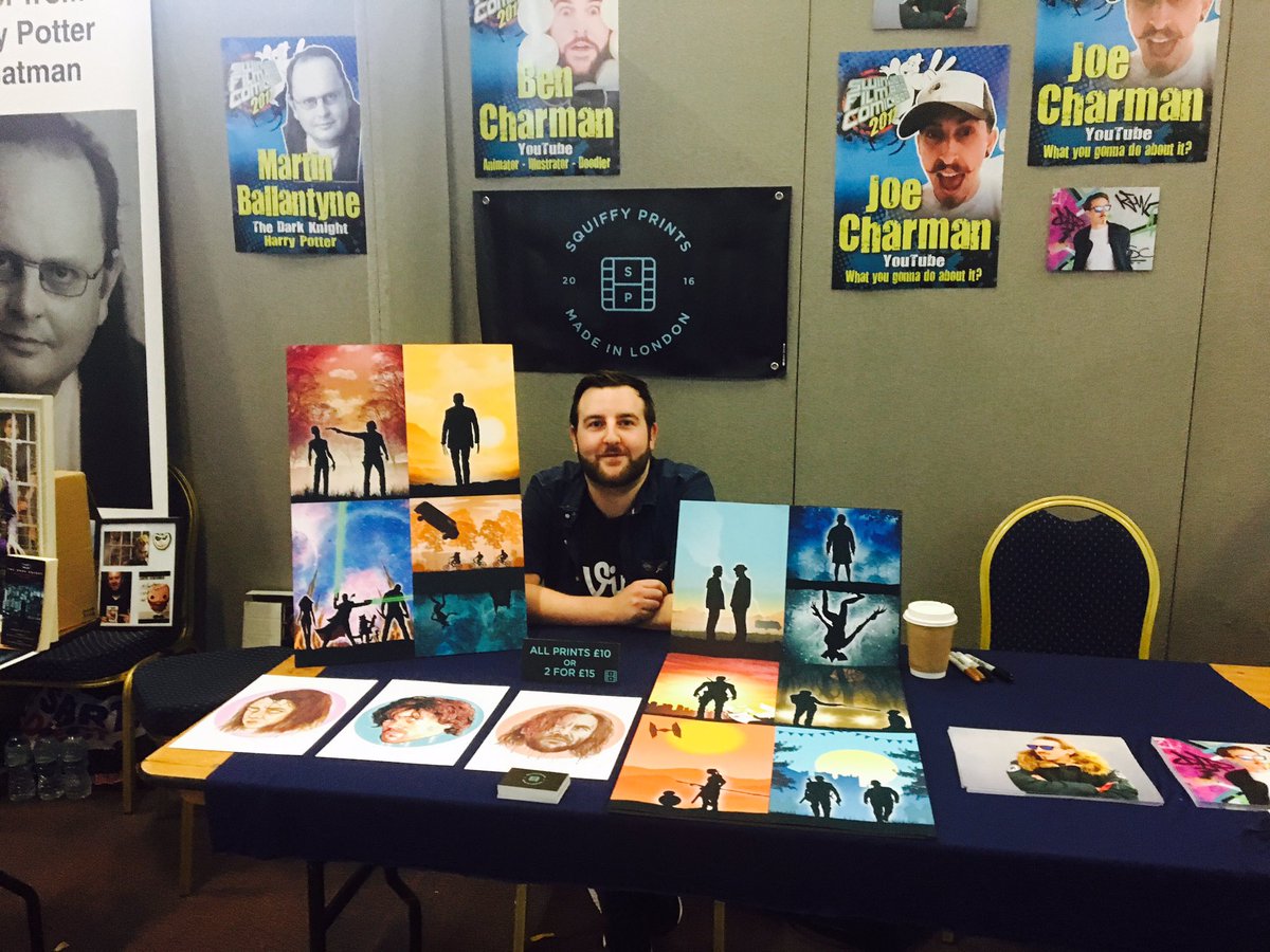 I am at <a href="/swindoncomiccon/">swindon-comic-con</a> selling  prints <a href="/SquiffyPrints/">SquiffyPrints</a> if you are there come and say hello! #swindoncomicon