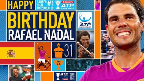 Happy Birthday to my date mate... Rafael Nadal.. 