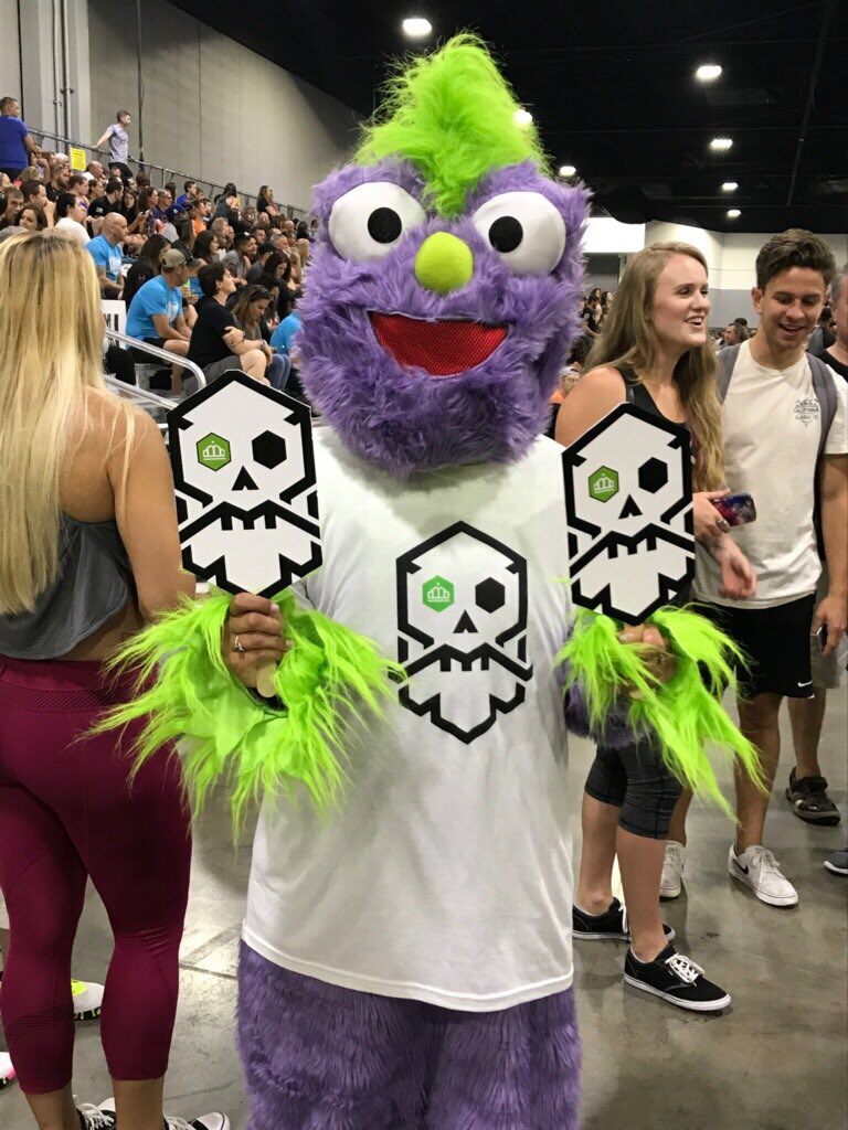 CFGAtlantic's tweet photo. Does your box have a mascot? South Charlotte Crossfit does... He is called Mr. McGibblets #AtlanticRegional #CFGcrowd #CFGsigns https://t.co/sxFm6gZh5G