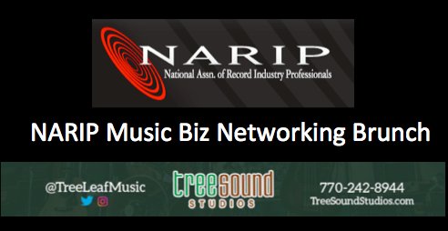 NARIPAtlanta's tweet photo. @NARIP #NARIPbrunch today at @TreeLeafMusic! Thanks for RSVP @RockyTarentino @aotgmusic @hemphopmagazine! Parking: https://t.co/4kwCyU4ryb https://t.co/hEYoF0xyF1