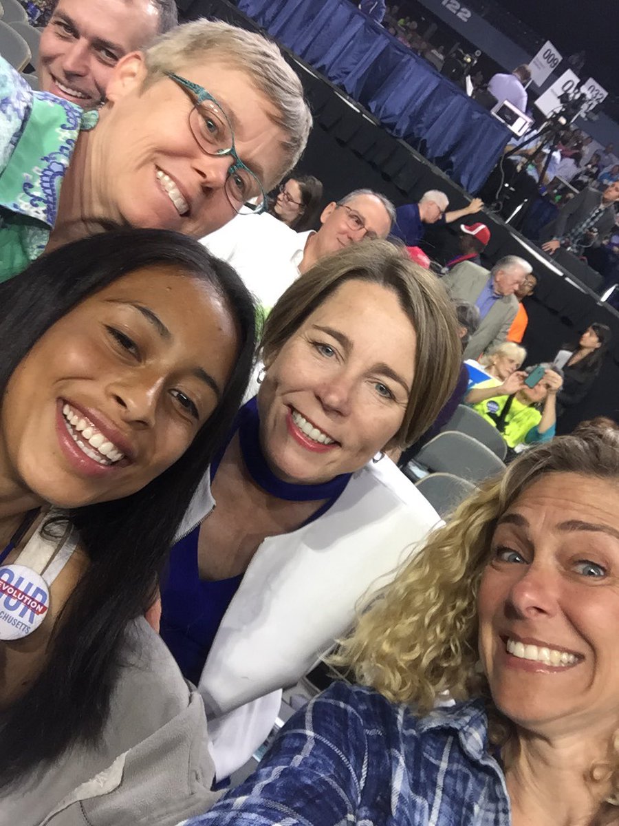 LiebermanJulie's tweet photo. With @MassAGO and @massdems and @ReneeBachma at the #MDPConvention #scienceisreal #speakupcharlie #resistancesummer #charliecuts https://t.co/Z5IlACmWUC
