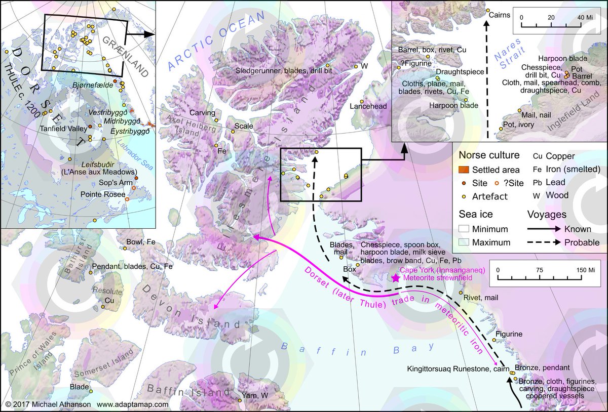 Adaptamap's tweet image. #History buffs and #map nerds! Check out our new series on Norse-Indigenous contact in the Arctic, c 985-1400 bit.ly/2rQqZnX
