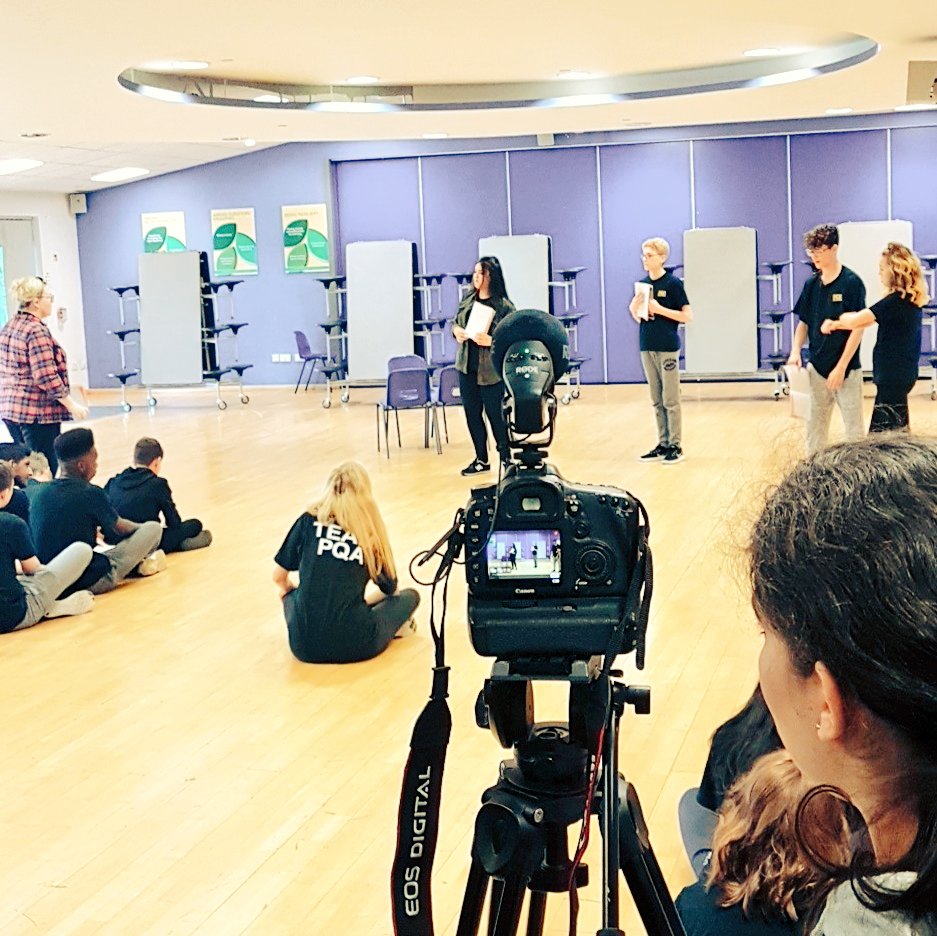 PQASOLIHULL's tweet photo. Filming behind the scenes #highschoolmusical #pqasolihullpm https://t.co/24OAIb0f7y