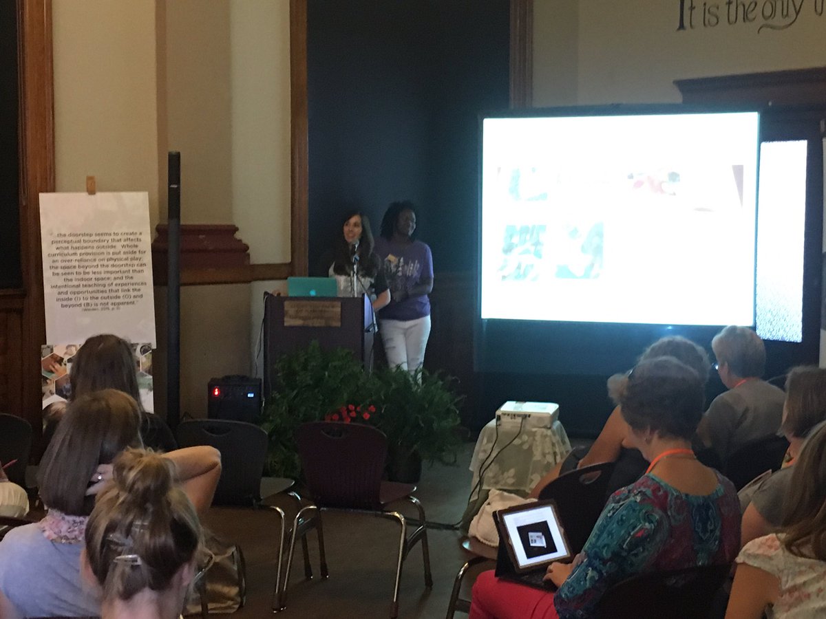 katutkelc's tweet photo. Excited to hear Lizzie and Sharee share about how the work of David Hawkins has influenced their work w/ older toddlers! #eliknoxville https://t.co/VJBUEdNile