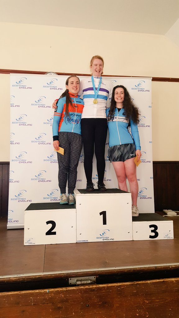 ScottishCycling's tweet photo. Full #SCNatChamp Junior Women's RR podium;
1st Georgia Mansfield #RT23
2nd Ellie Park @Team22WRT 
3rd Gemma Penman @GlasgowCT https://t.co/194zRGvkt5