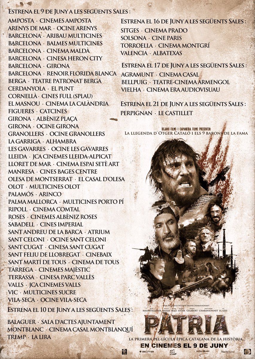 PatriaLlegenda's tweet photo. Vols saber on veure #Patria ? @ElCinefilCat @cat_cine @academiacinecat @diariARA @naciodigital @VilaWeb @el7arte @Cinedepatio @ecartelera https://t.co/KYFwfZ26eY