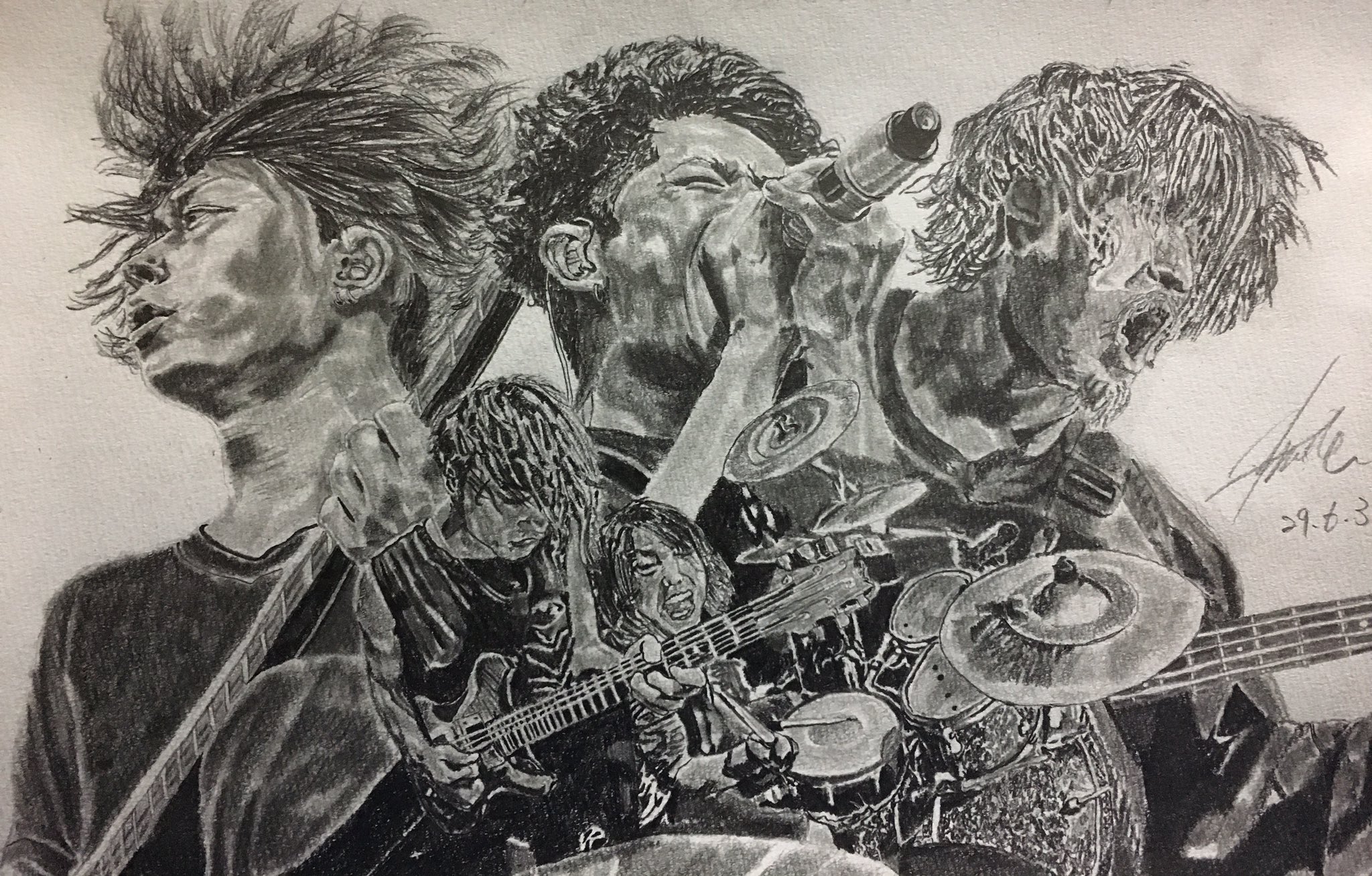 Yudai One Ok Rock Pencil Drawing 完成 Oneokrock Ambitions ワンオク ワンオクイラスト ワンオクロック Taka Tomoya Ryota Toru デッサン Oorerさんrt Drawing イラスト Rt T Co Op8lfgegmy Twitter