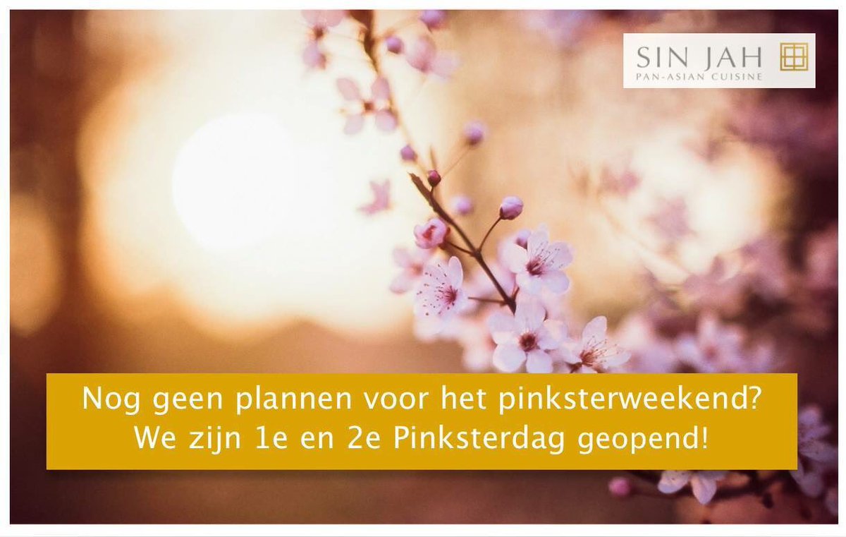 We zijn 1e en 2e Pinksterdag geopend. Daardoor zijn we op dinsdag 6 juni gesloten. Reserveer via de website of bel 058-2890990!