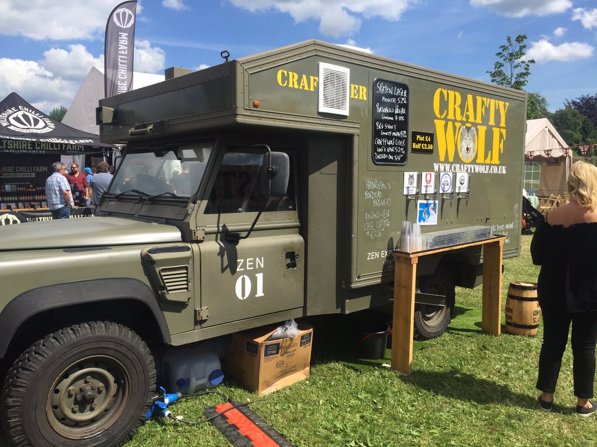 TheBeerChaps's tweet photo. We're here at @foodiesfestival in #Newcastle, first up a trip to @CraftyWolfBeer for a #stout &amp; a pale ale served from an ex army ambulance! https://t.co/hGzpQbAxoK