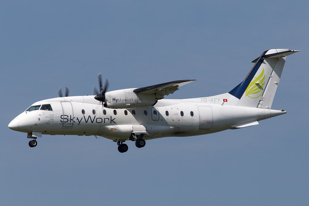 Zurichspotter's tweet photo. Sky Work Airlines Dornier DO-328-130 HB-AEY - ZRH 03/06/2017 https://t.co/RchyYVOL3Q #ZRHmovements #ZRHplanepictures #DO28 https://t.co/ieyx23T4Wq