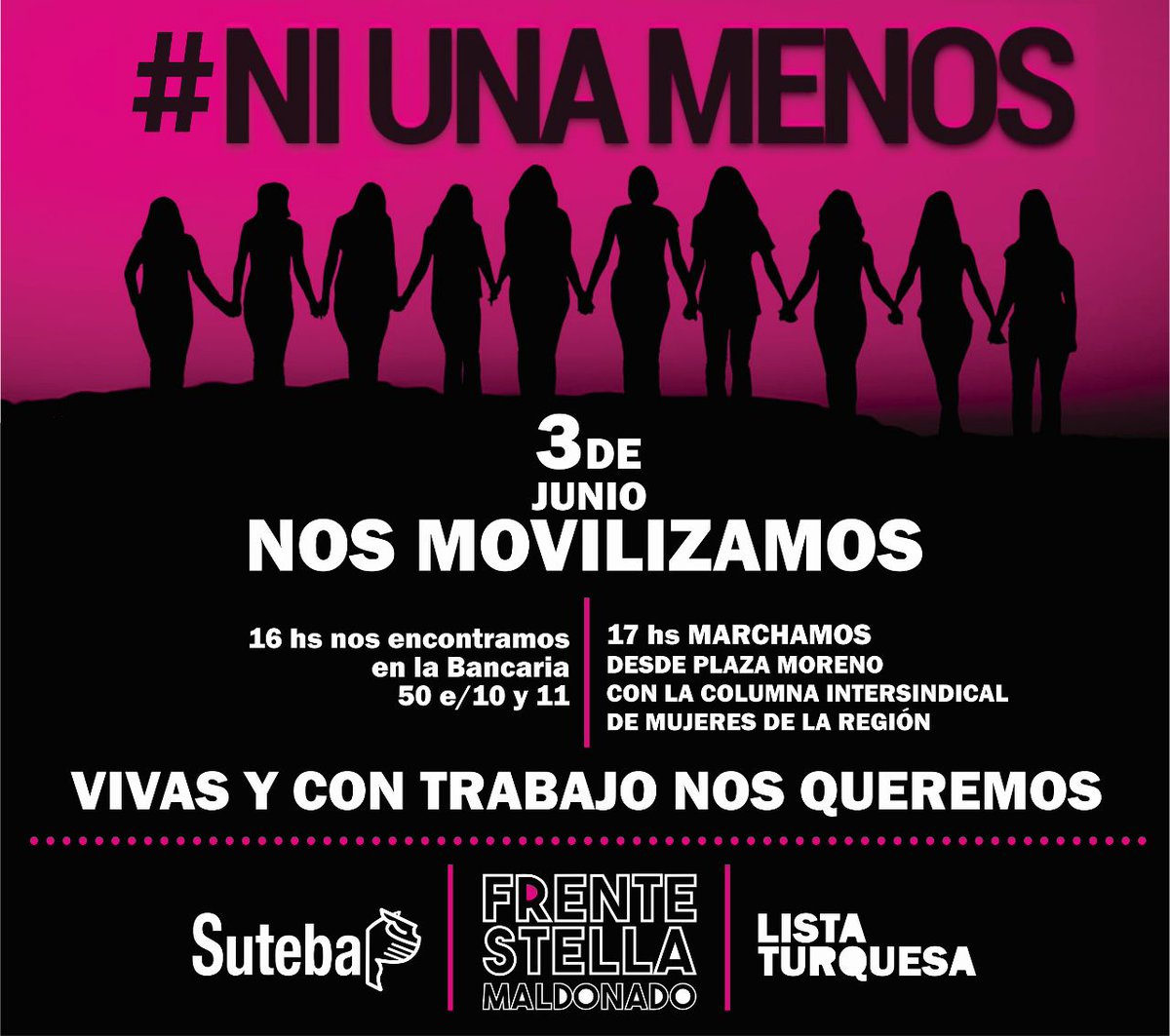 FrenteStella's tweet photo. Hoy nos movilizamos. El estado es responsable. #NiUnaMenos
Vivas, libres y con trabajo nos queremos 
#EducacionParaLaIgualdad https://t.co/yi9px2bwLk
