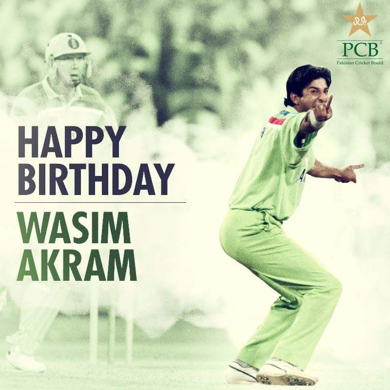 Happy Birthday to one of the greatest fast bowlers of all time Sir Wasim Akram 