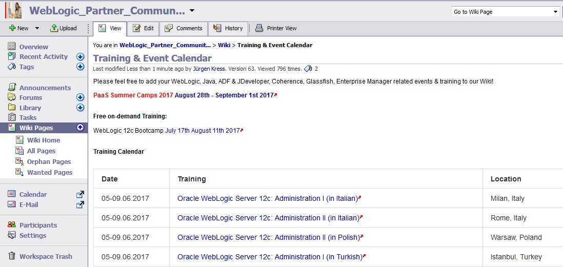 wlscommunity's tweet image. Updated the #WebLogicCommunity training calendar beehiveonline.oracle.com/teamcollab/wik… only for members! @oraclepartners