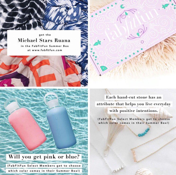 ItsBostonNikki's tweet photo. @FabFitFun #fffpartner #fabfitfun 20% OFF w/ ITSNIKKI🌸 summer box spoiler🛍items below are some of the items u will recieve in our summer box https://t.co/GSV6H6kyS7