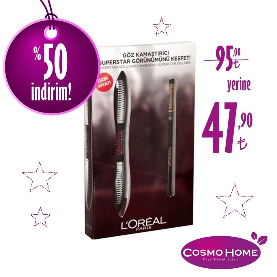 cosmohometr's tweet photo. #LorealParis Göz kamaştırıcı #SuperstarRedCarpetMaskara ve #SuperstarEyeliner Özel fiyat!
Hemen almak için; https://t.co/1fANzUKDva https://t.co/mMudmFRdqZ