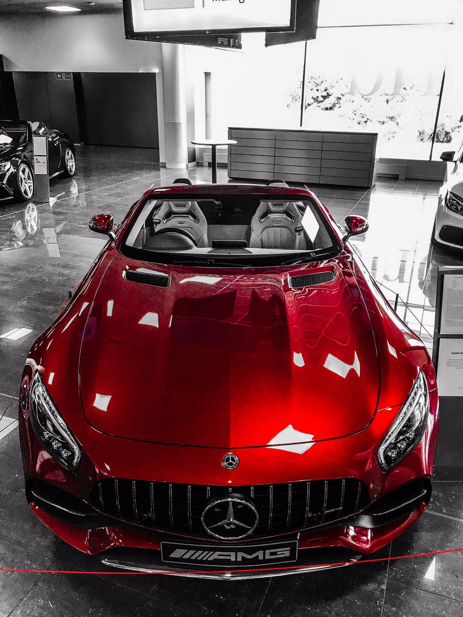 When all you see is red &amp; you're still the happiest person on the planet - the stunning <a href="/MercedesAMG/">Mercedes-AMG</a> GT-C Roadster in designo hyacinth red 😈
