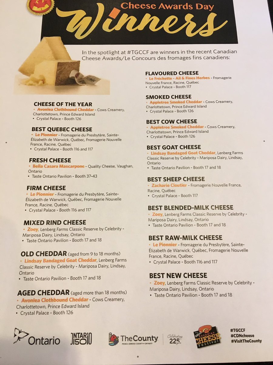 Looking forward to an action packed #TGCCF <a href="/CheeseLoverG/">Georgs Kolesnikovs</a> - can't wait to taste the #CdnCheese Award winners again!