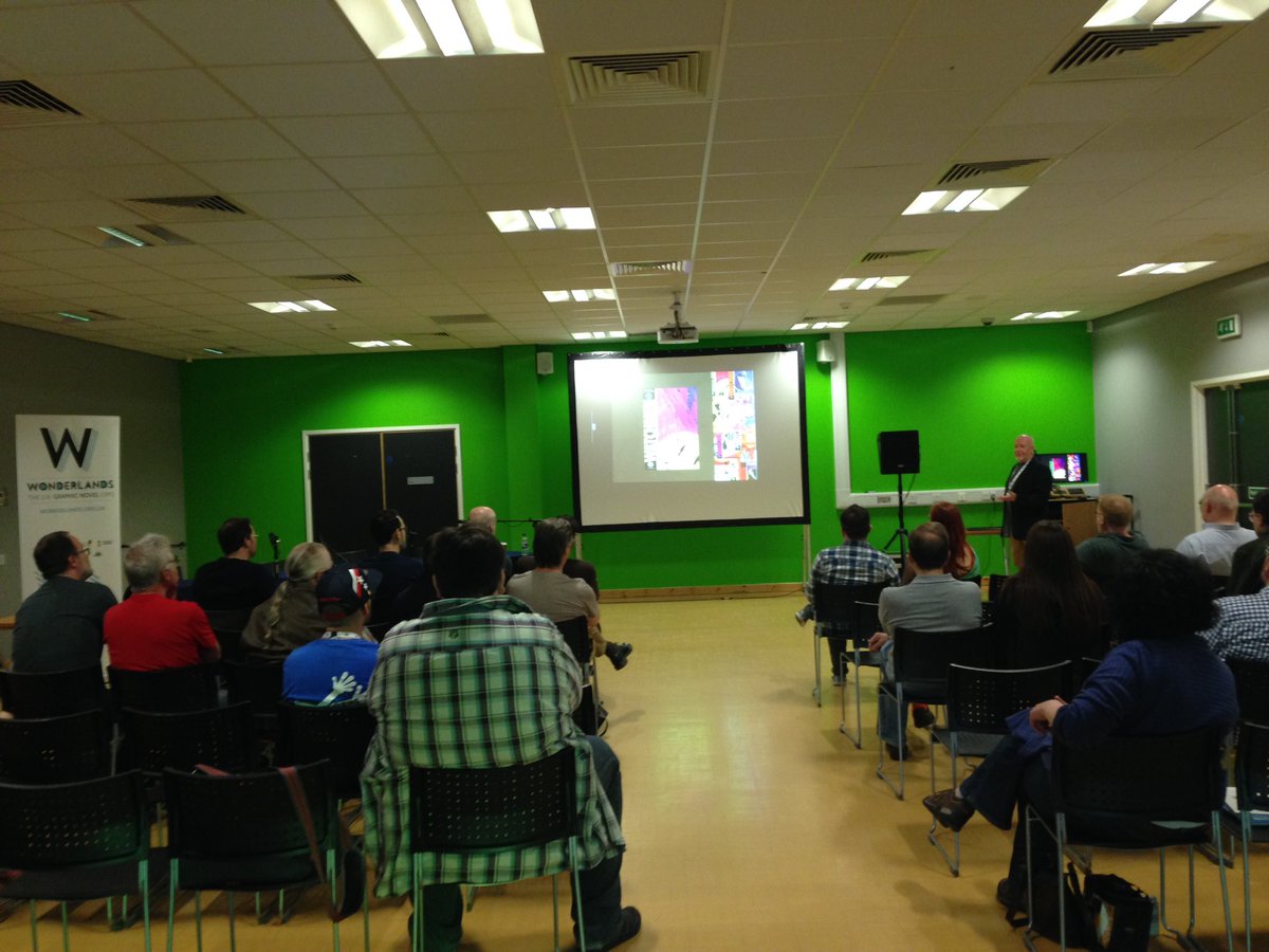 GNWonderlands's tweet photo. John Higgins, creator of #Watchmen is hosting his own talk right now! Comics royalty in the building! https://t.co/S5E7NyvpHM