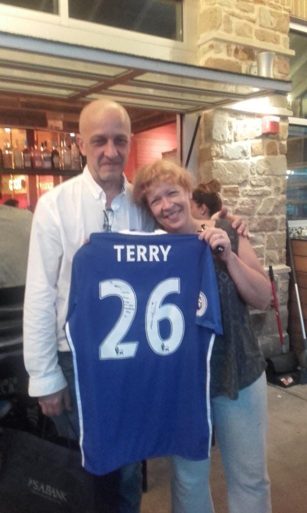 In Fort Worth Texas for wedding of <a href="/TX_Blue/">Beth B Wild</a> to Torino Carlo. Delivered signed John Terry good luck shirt. <a href="/CFCInAmerica/">Chelsea In America</a>