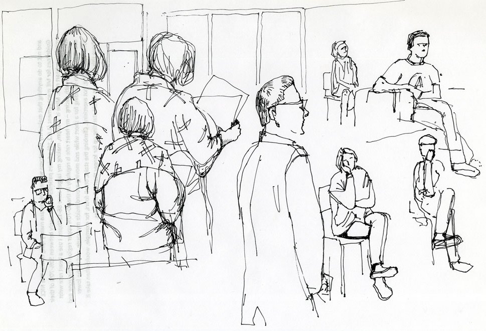 Paula_JKnight's tweet photo. Sketch of my Skype view of the @MyriadEditions talk @GNWonderlands with @AcmeDarryl, and @comicopera doing my talk. #comics https://t.co/V65bZ7eLab