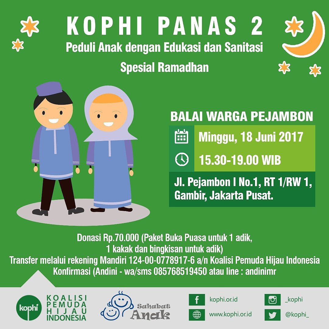 KOPHI_'s tweet photo. Kamu bisa berdonasi untuk #KOPHIPANAS sebesar Rp.70.000 melalui rekening Mandiri 124-00-0778917-6 a/n Koalisi Pemuda Hijau Indonesia https://t.co/mfmkRUDddk