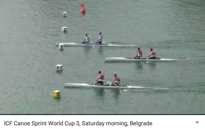 Not the final we wanted but solid second in the B final and a classic 🇨🇦C2 showdown! #icfsprint #worldcup3 #belgrade #canoe