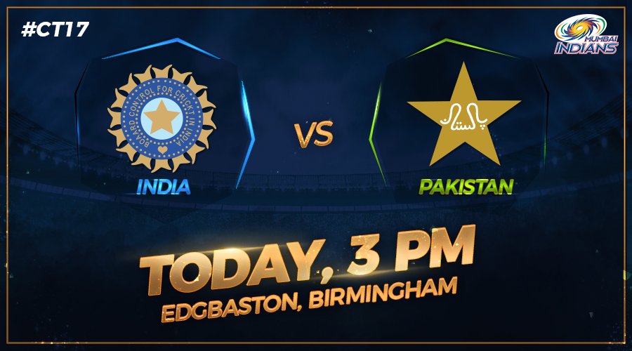 mipaltan's tweet photo. ๐ฎ๐ณ vs ๐ต๐ฐ
Super Sunday couldn't get any better! Paltan, keep yourself free and root for #TeamIndia!
#CT17 https://t.co/0okqRHLls9