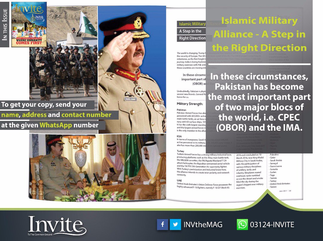 saadi4pak's tweet photo. #INVITE4 #IMA - A step in the right direction. Pakistan has become the most important part of #CPEC i.e #OBOR & IMA. https://t.co/ZbnpwAT8cf