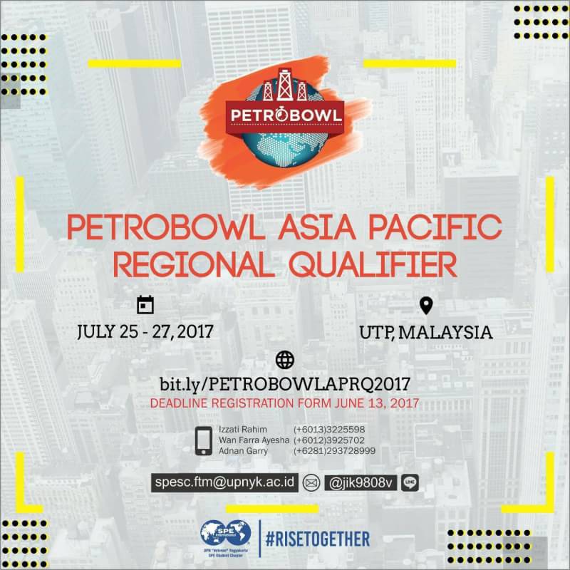 UPN SPE SC selection for Petrobowl Asia Pacific Regional Qualifier. Regist now! <a href="/SPEtweets/">SPE International</a>