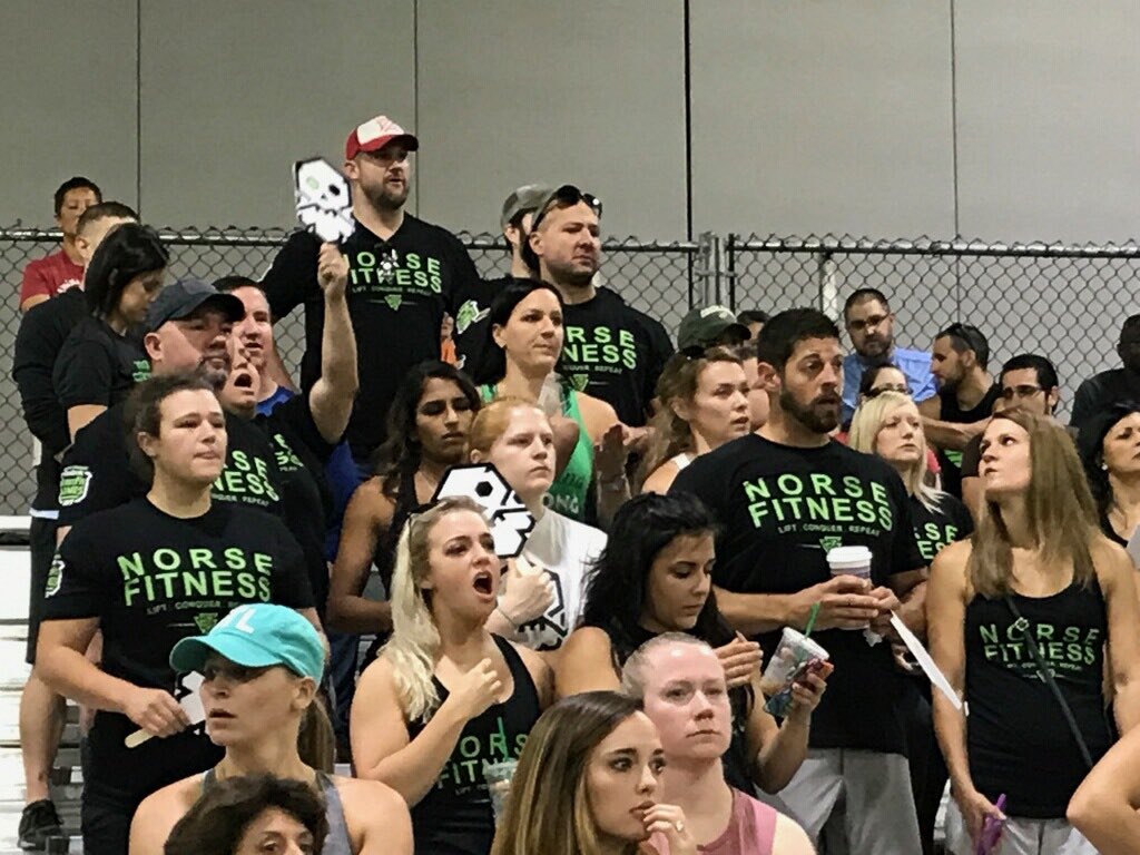 CFGAtlantic's tweet photo. .@CFWestchase, Norse Fitness and @JHCrossfit are representing at the #AtlanticRegional #CFGcrowd #CFGsigns https://t.co/J4Zqn0xQb4