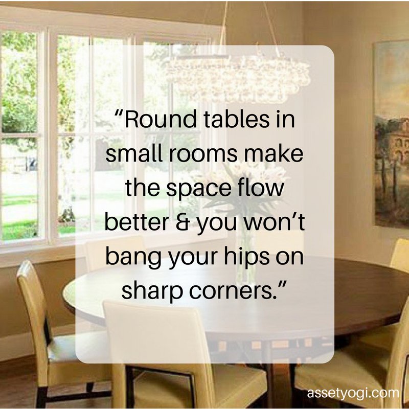 assetyogi's tweet photo. "Round tables in small rooms make the space flow better."
#InteriorDesigningTips #interiordesign #Interiors https://t.co/pfNEjWSQMu