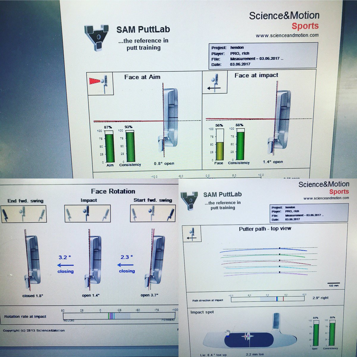 RBGolfCoaching's tweet image. Good results from Sam putting lab today #samputtinglab #golf #practicemakesperfect